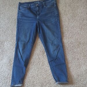 American Eagle Outfitters Women's Dark Blue Skinny Jeans